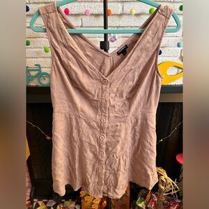 Torrid Size 1 Pink Button Up Vest Top